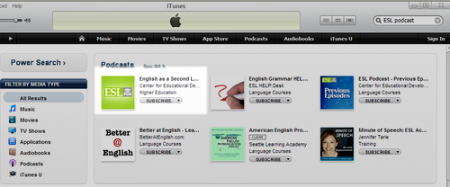 iTunes ESL podcast